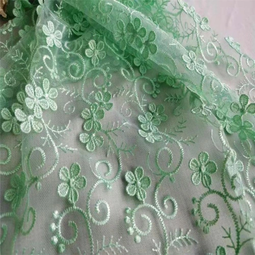 Polyester 3D Flower Embroidery Fabric China Manufacturer